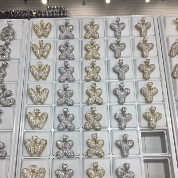 Bubble Letter Initial A-Z GoldPlated Brass - Picture 2 of 8